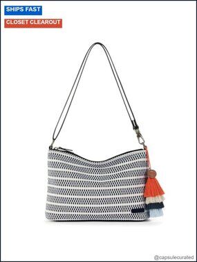 Convertible Crossbody Purse 3-in-1 Handbag Woven Shoulder Bag Clutch Travel